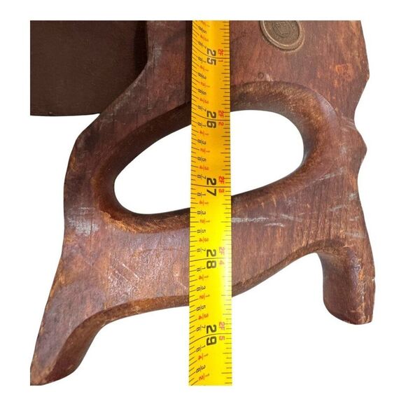 Vintage Warranted Superior Hand Saw Wooden Handle & Steel Blade Crafts Man Cave - Picture 6 of 7